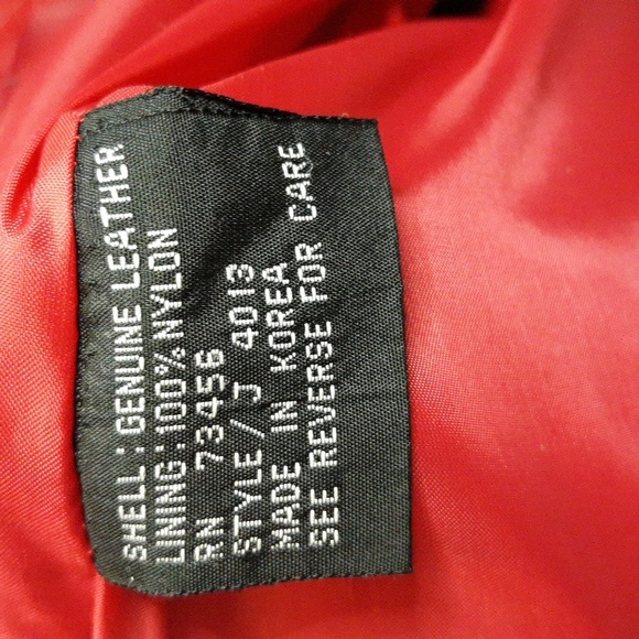 Comint Red Leather Jacket - Picture 8 of 10